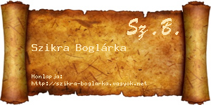 Szikra Boglárka névjegykártya